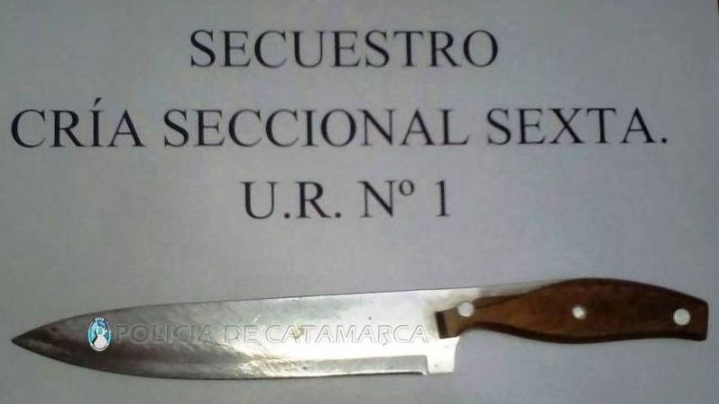 Golpeó a su novia y quiso cortarse con una cuchilla