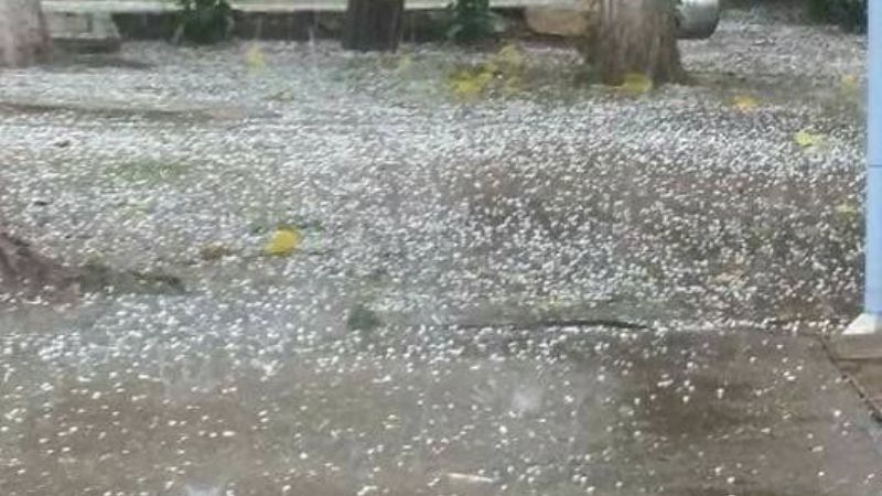 Poderosa tormenta de granizo pasó por Ancasti
