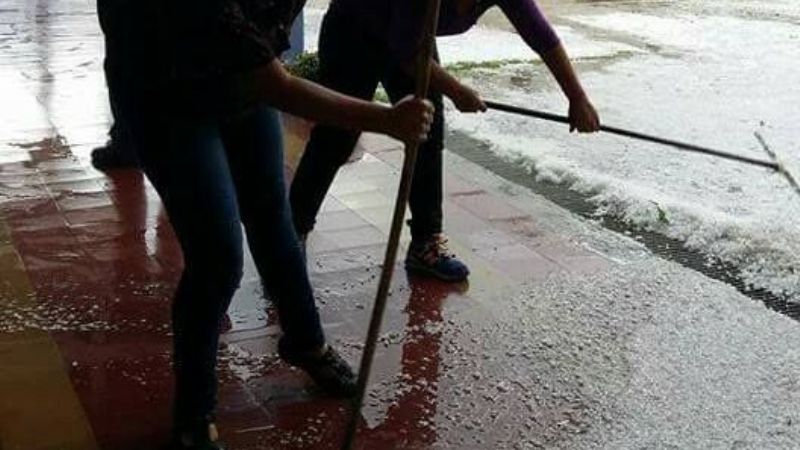 Poderosa tormenta de granizo pasó por Ancasti