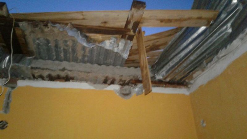 Voló el techo de una vivienda en San Antonio