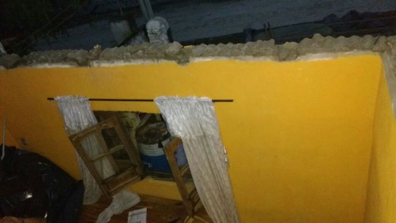 Voló el techo de una vivienda en San Antonio