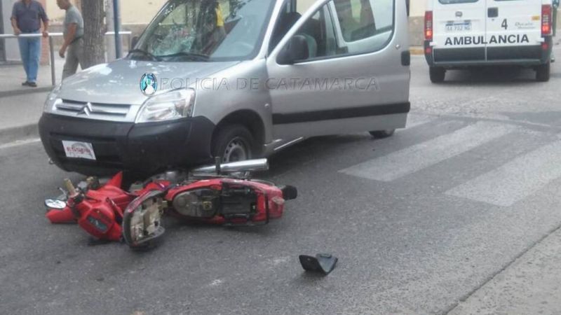 Choque en pleno centro