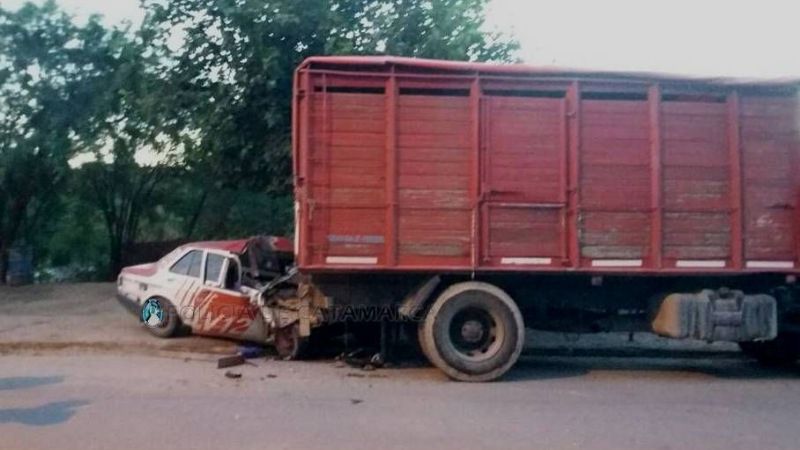Chocó contra un camión en Santa María