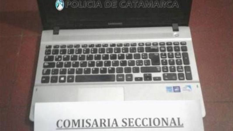 Robó una notebook de un comercio