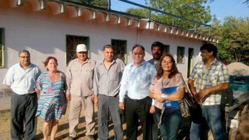 El senador Corpacci recorrió obras de ampliación y refacción de la Escuela N°48