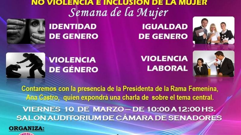 La presidenta de la Rama Femenina con el SELEg