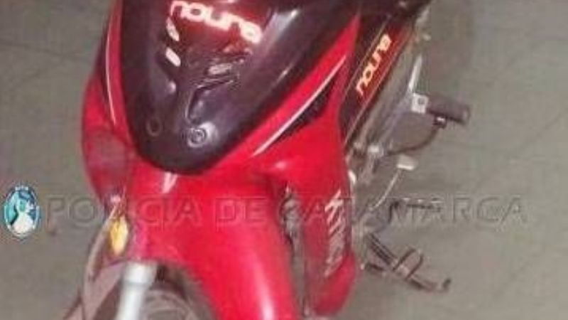 Secuestran una moto abandonada