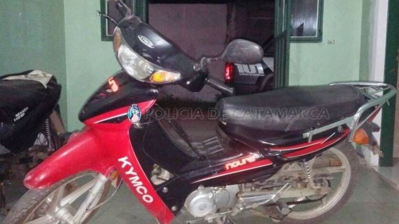 Secuestran una moto abandonada