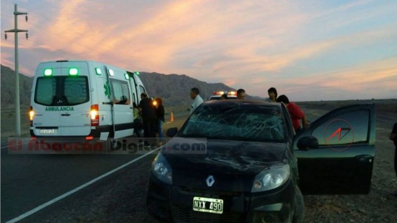 Docente fiambalense volcó con su vehículo en la ruta 60
