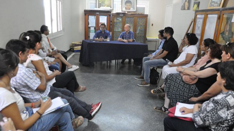 Morabito en la Secretaría de Extensión Universitaria