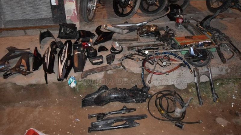 Secuestran motos y gran cantidad de moto partes
