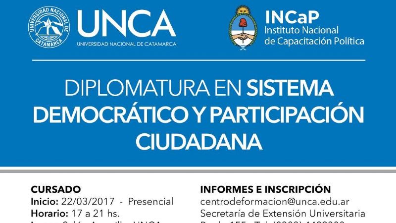 Inicia Diplomatura en Sistema Democrático y Participación Ciudadana