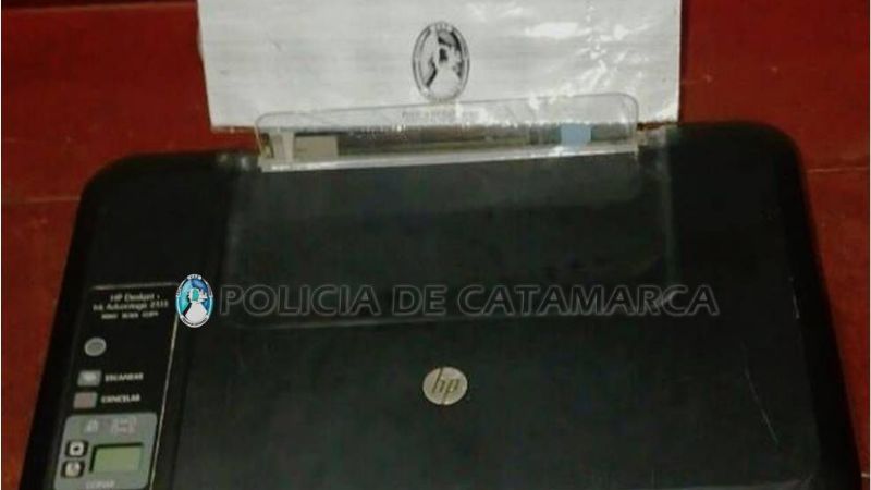 Secuestran una impresora abandonada