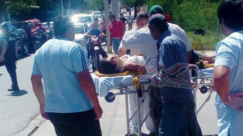 Dos menores con una bebe, en contramano, se accidentaron