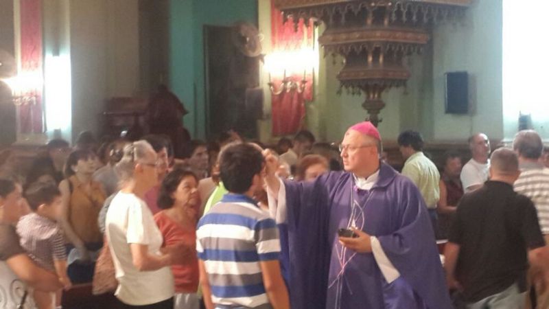 El Obispo presidió la misa del Miércoles de Ceniza en la Catedral