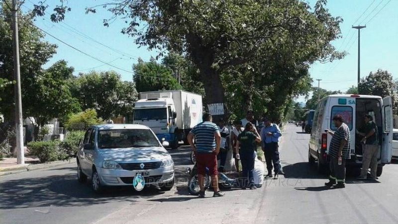 Motociclista herido
