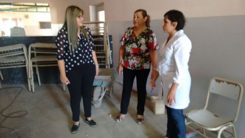 Continúa la obra de refacción edilicia en la Escuela N°172