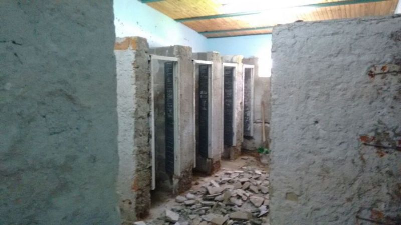 Continúa la obra de refacción edilicia en la Escuela N°172