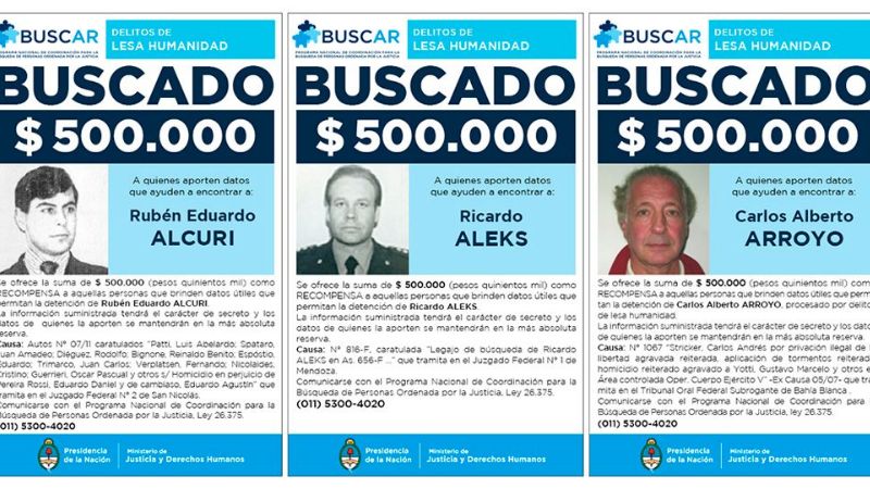 Quiénes son los 43 represores prófugos de la Justicia