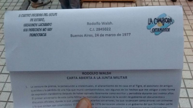 Se llevó a cabo el acto a 41 años del último Golpe Militar