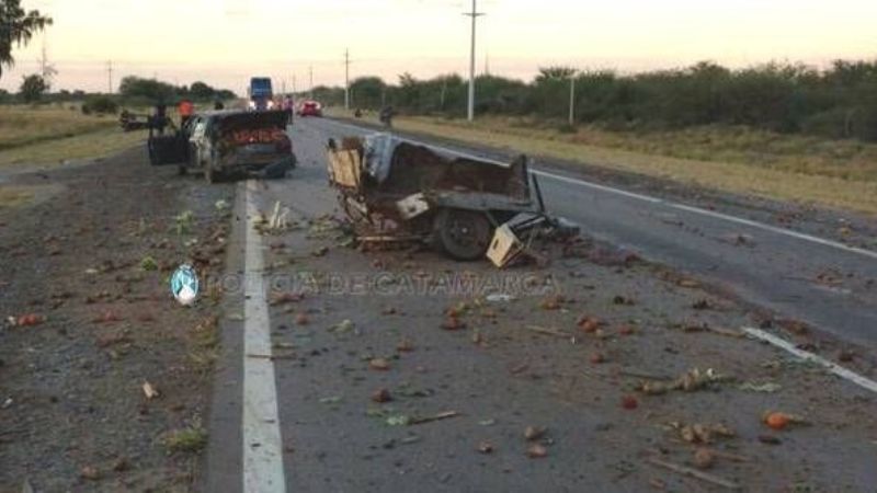 Violento choque y vuelco en la ruta 38