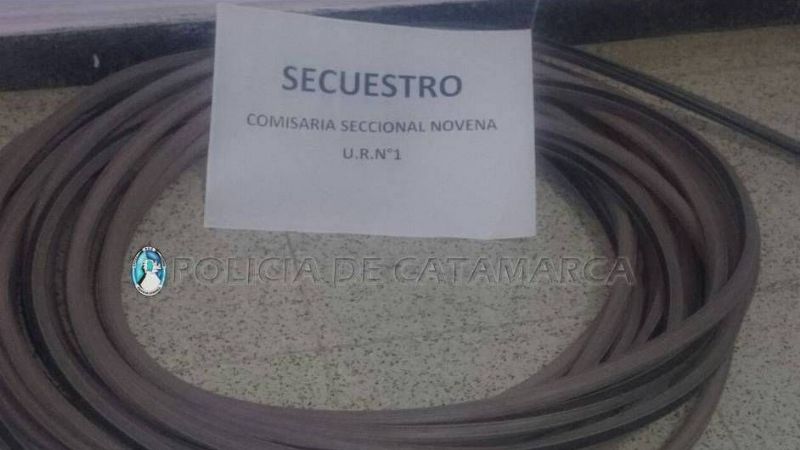 Menor robó una manguera