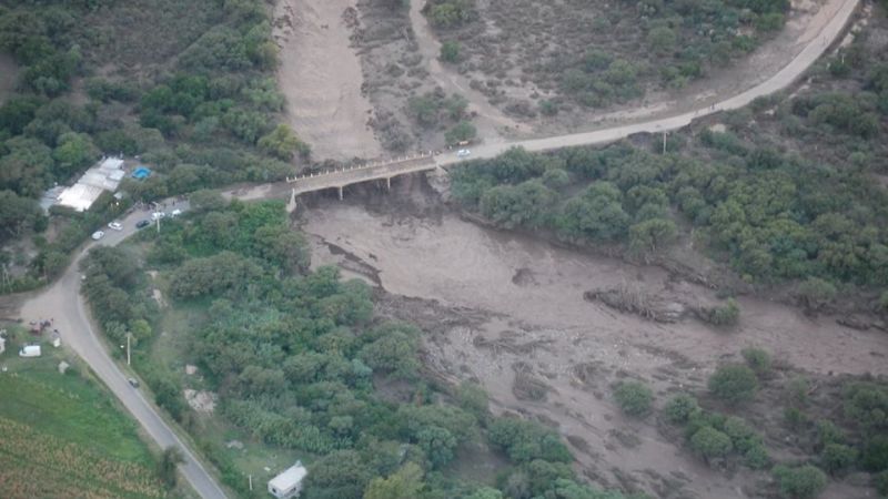 Fotos aéreas del desastre en Valle Viejo