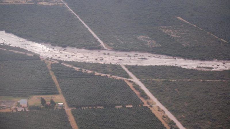 Fotos aéreas del desastre en Valle Viejo