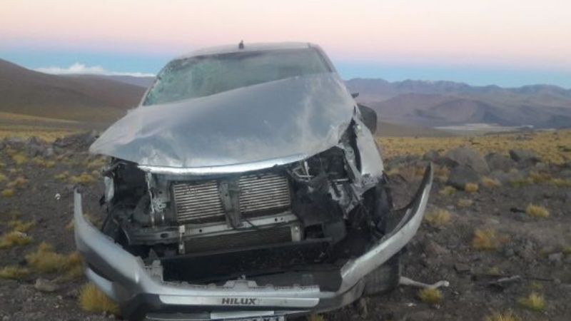 Volcó una camioneta en Tinogasta
