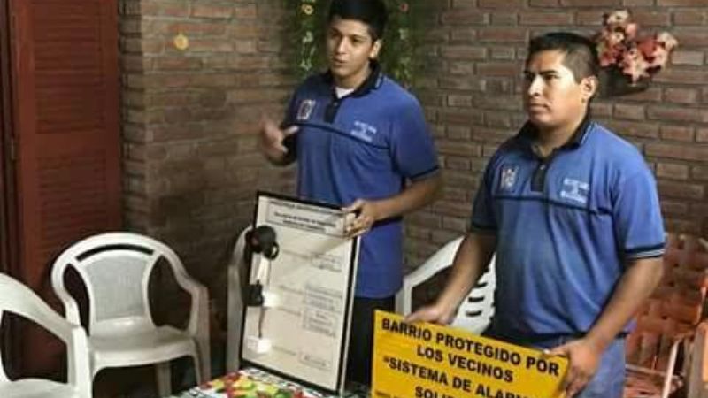 Implementan la alarma solidaria en barrio “Eva Perón”