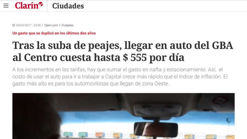 Hasta Tinelli se quejó del precio del peaje en Buenos Aires