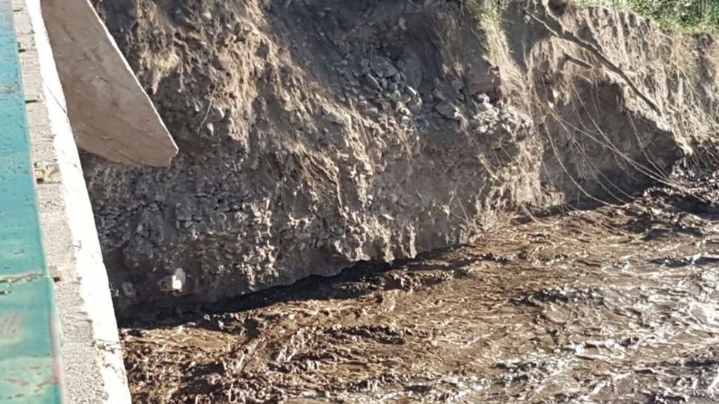 Alerta amarilla en el puente de la Ruta Nacional N°38