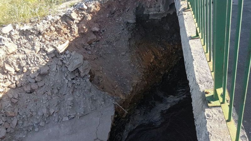 Alerta amarilla en el puente de la Ruta Nacional N°38