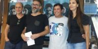El director Hodara, Landro del INCAA y la secretaria Jimena Moreno en el inicio de la temporada 2017 en el Cine Catamarca.