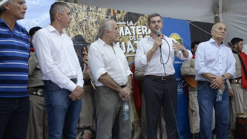 Venegas y Marcos Peña en la Matera de la UATRE