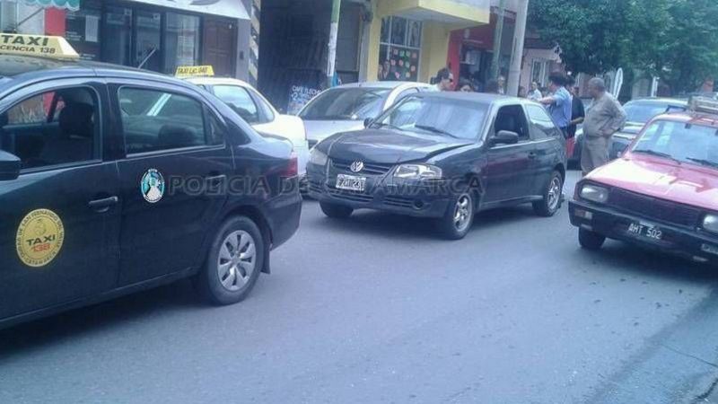 Choque en cadena en pleno centro