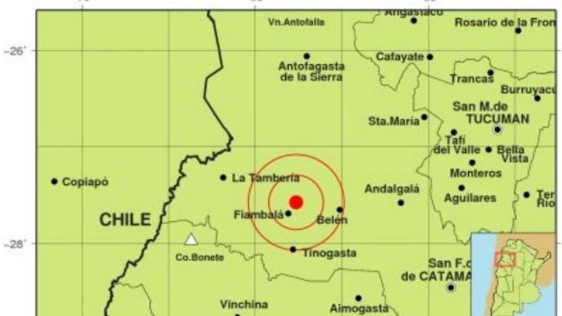 Hoy Catamarca tembló tres veces
