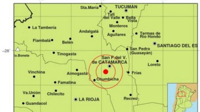 Hoy Catamarca tembló tres veces