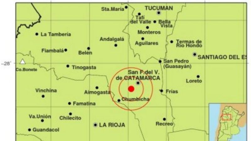 Hoy Catamarca tembló tres veces
