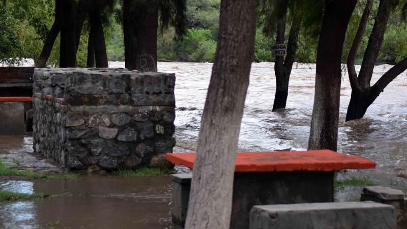 Así llegó el agua al camping de Las Pirquitas