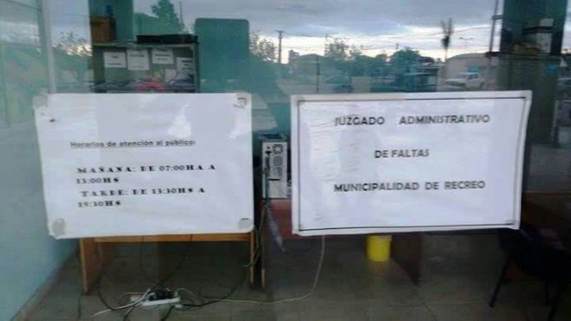 Un año sin Juez de Faltas en Recreo