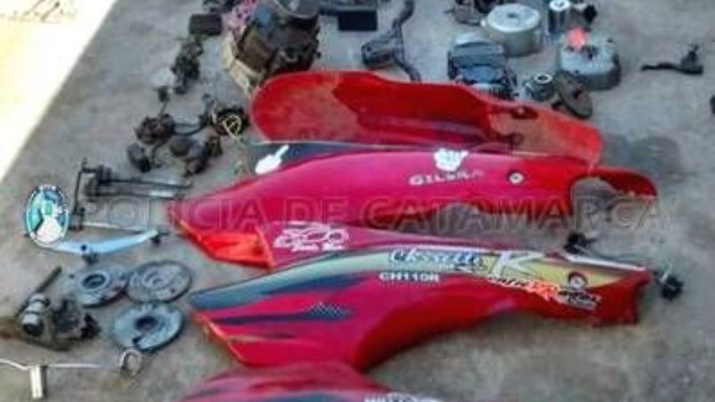 Tras registro domiciliario secuestraron motopartes
