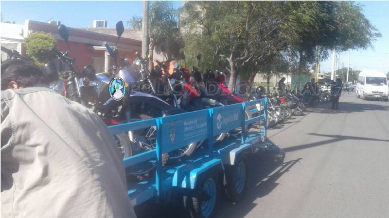 En dos horas, secuestraron 40 motos