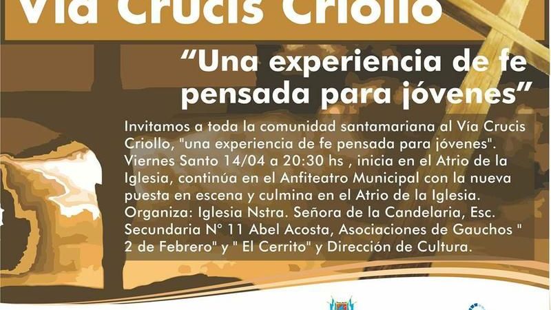 Vía Crucis Criollo en Santa María