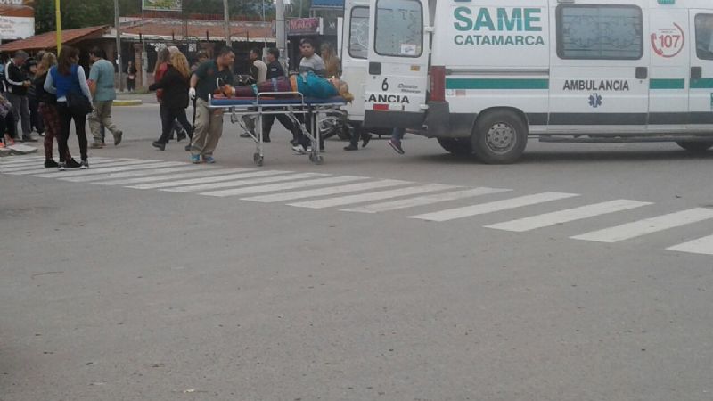 Accidente frente a la Municipalidad de Valle Viejo