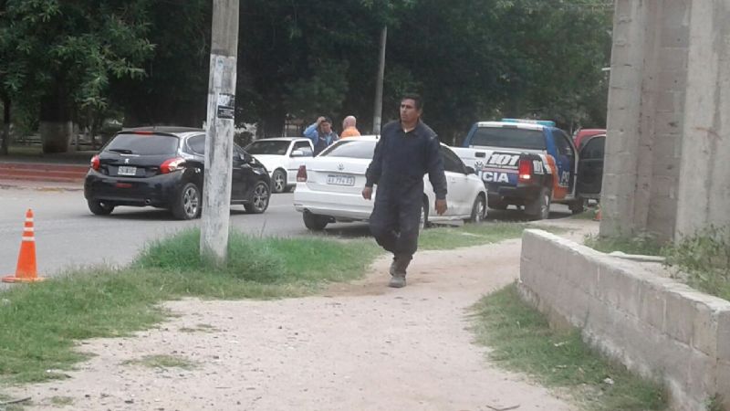 Accidente frente a la Municipalidad de Valle Viejo