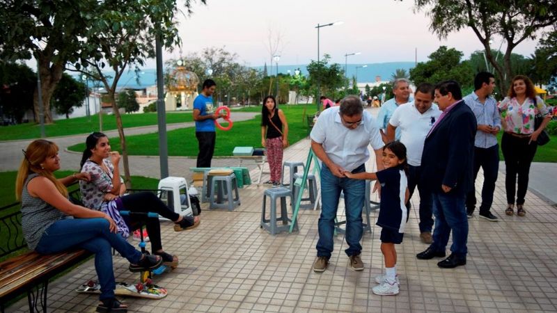 Jalil recorrió la Alameda junto a un Diputado Nacional