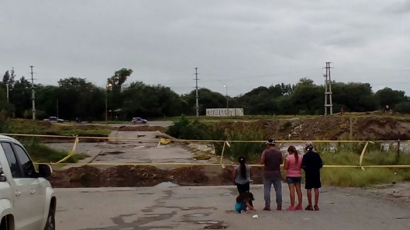 Evacuaron a las familias en la zona del badén de la Virgen