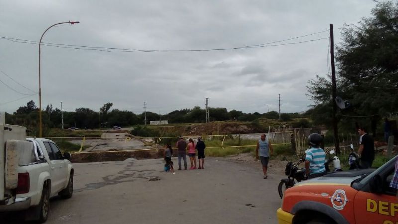 Evacuaron a las familias en la zona del badén de la Virgen