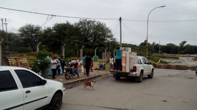 Evacuaron a las familias en la zona del badén de la Virgen
